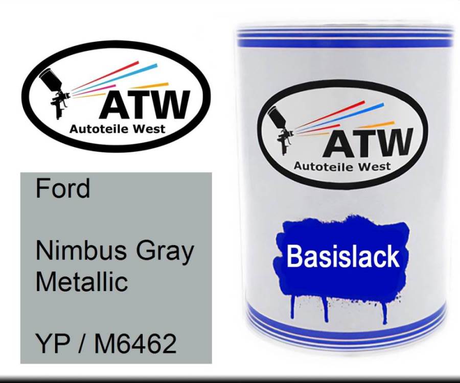 Ford, Nimbus Gray Metallic, YP / M6462: 500ml Lackdose, von ATW Autoteile West.